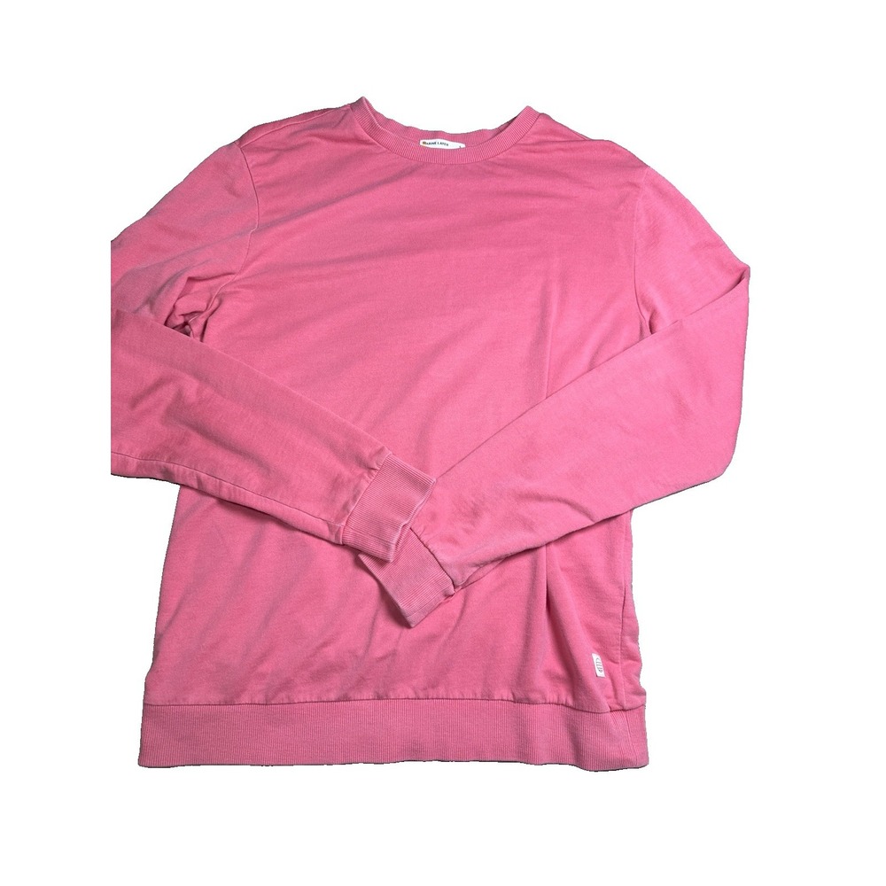 Marine Layer Top Women's Small Pink Custom Dyed Cotton Crewneck Sweatshirt